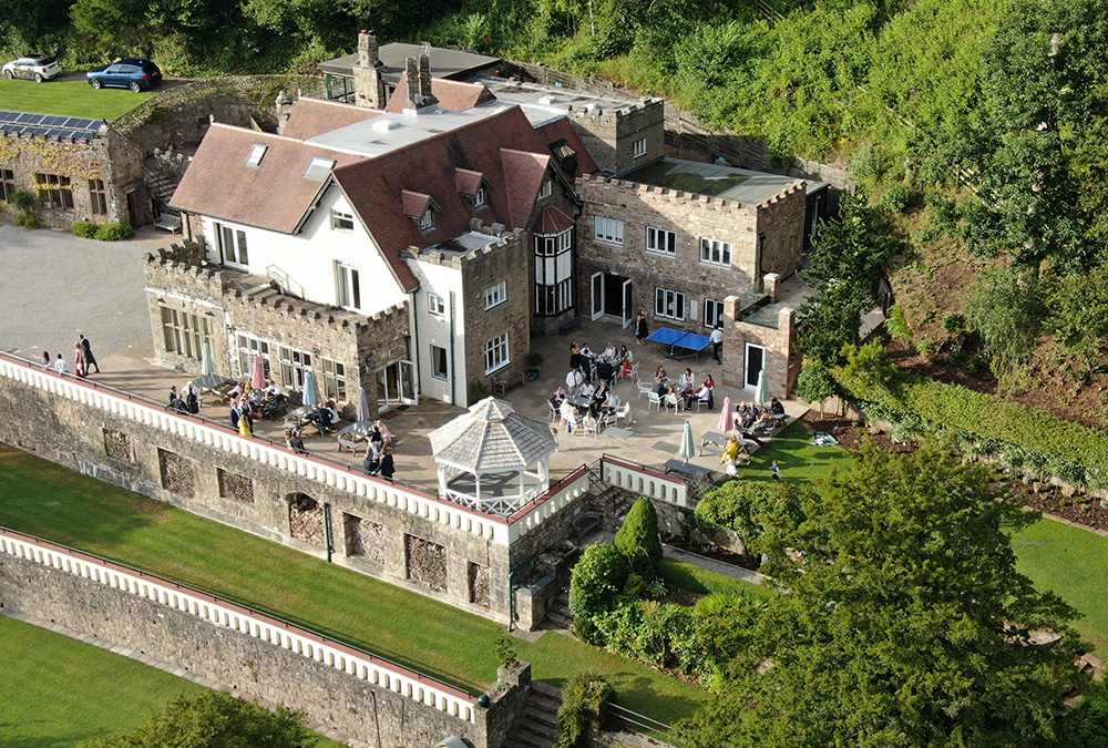 Drone picture of Caer Llan