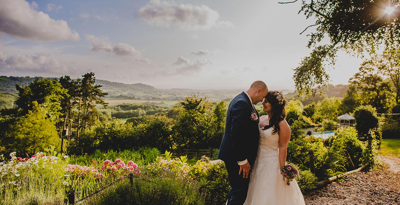 Summer wedding with a view