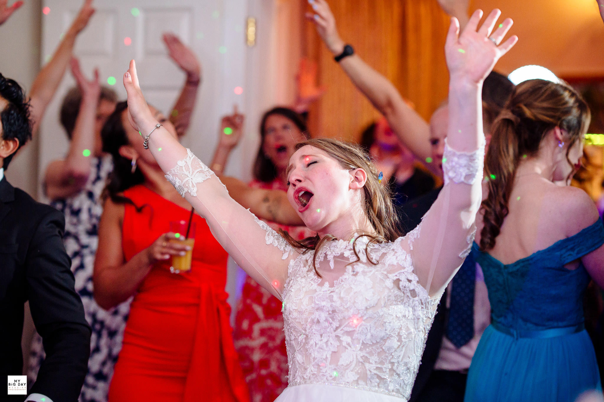 Bride at Caer Llan dancing